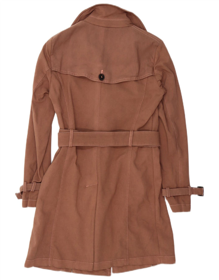 Marella Gabardina para mujer UK 10 Small Algodón marrón