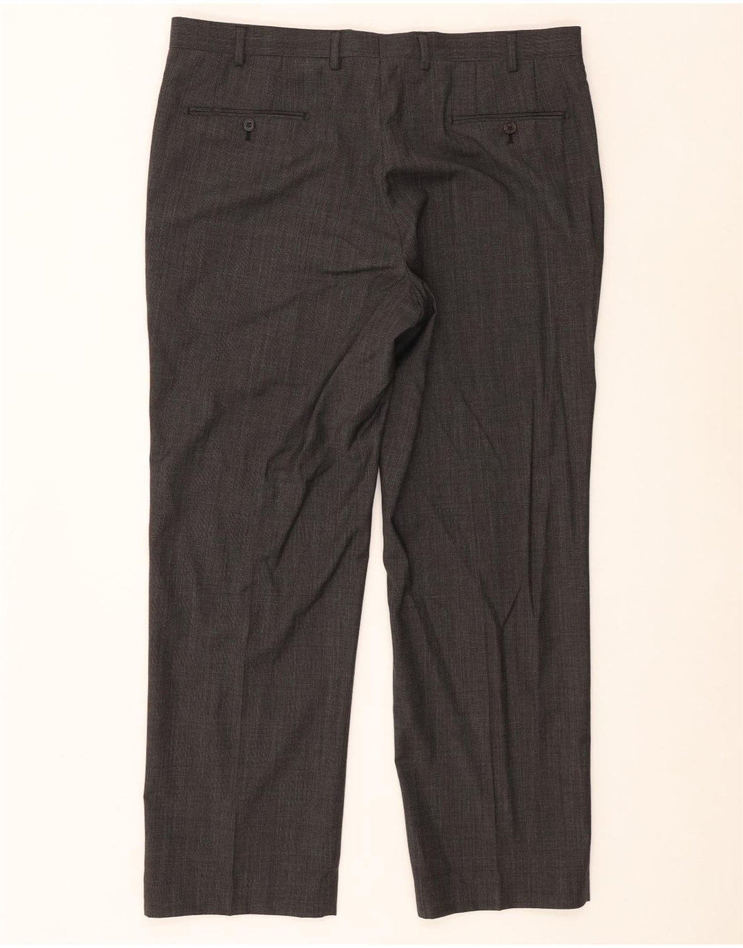 Marks & Spencer Pantalones de traje rectos Autograph para hombre W38 L31 Lana gris