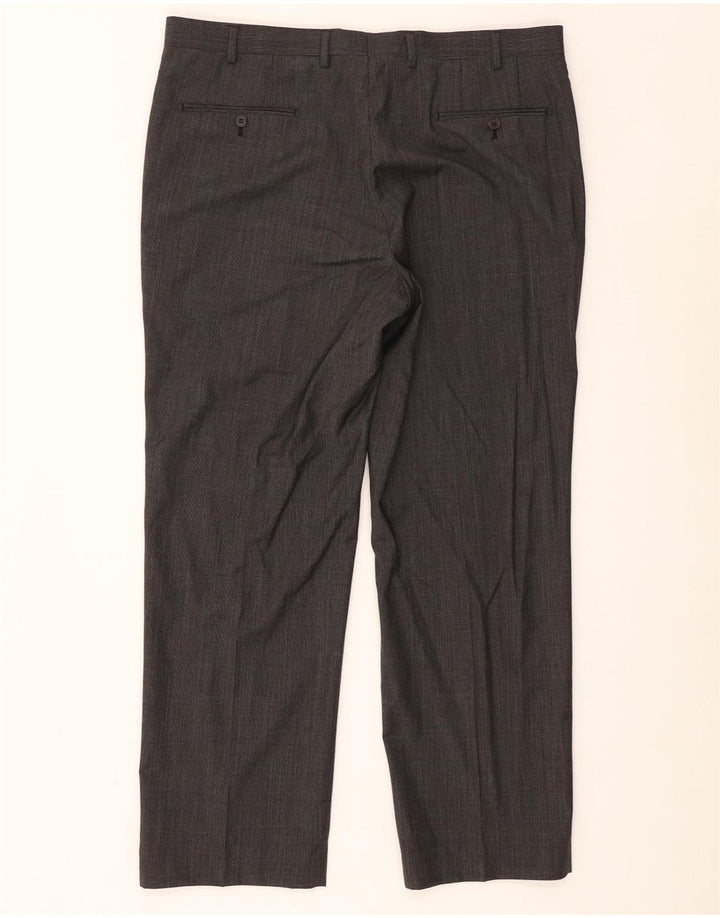 Marks & Spencer Pantalones de traje rectos Autograph para hombre W38 L31 Lana gris