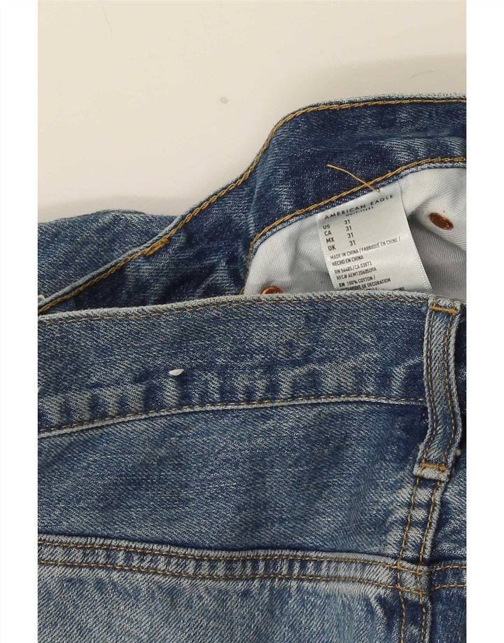 American Eagle Pantalones cortos de mezclilla desgastados para hombre W31 Algodón azul medio