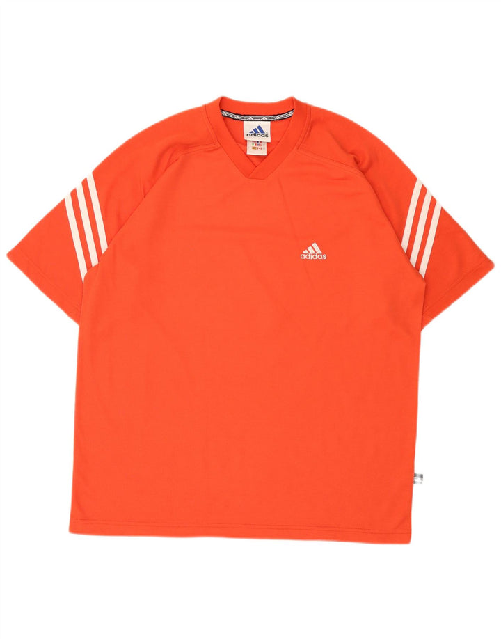 Adidas Camiseta gráfica para hombre Top UK 40/42 Naranja medio Poliéster