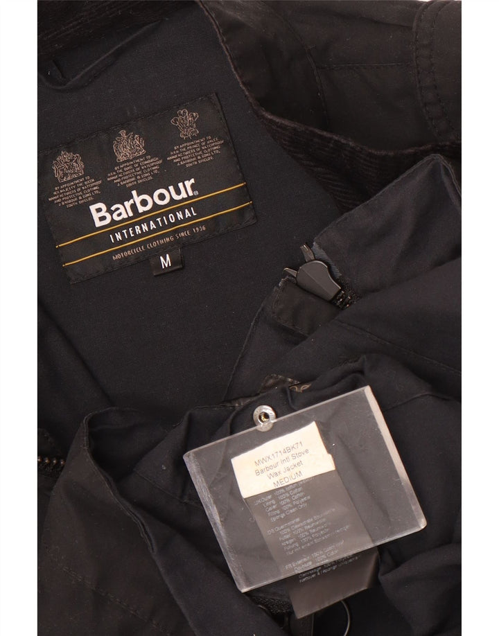 Barbour Chaqueta de algodón encerado para hombre Reino Unido 38 Algodón negro mediano