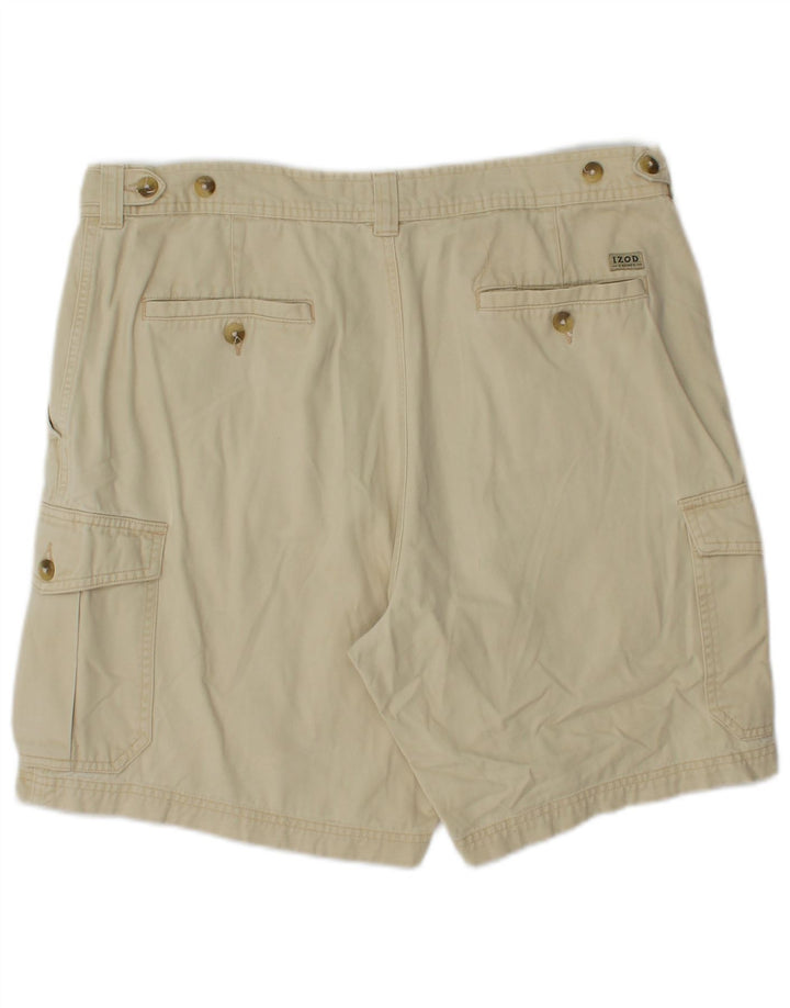IZOD Pantalones cortos cargo para hombre W34 Algodón beige grande