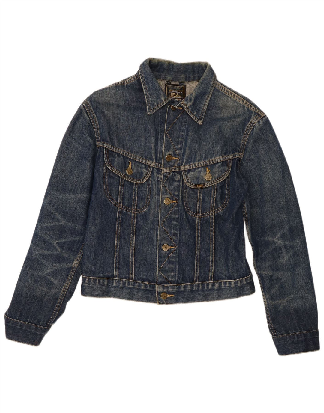 Lee Chaqueta Vaquera para Mujer UK 44 Grande Algodón Azul
