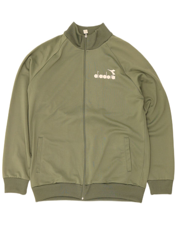 Diadora Chaqueta Top De Chándal Con Gráfico XL Verde Hombre