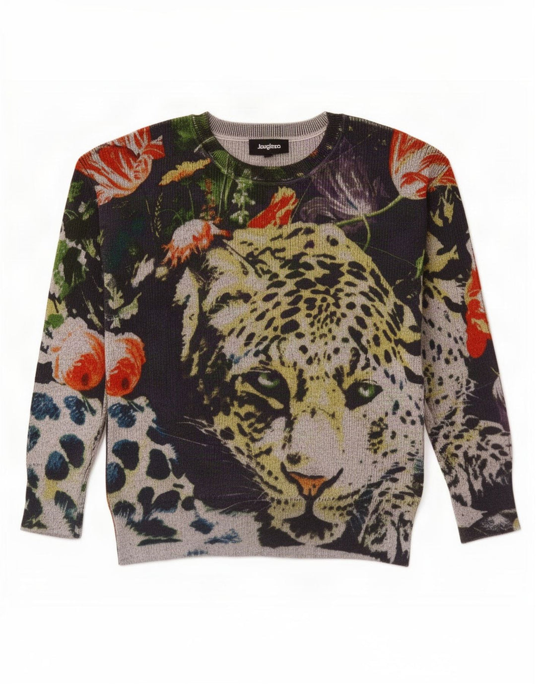 Desigual - Jersey de cuello redondo para mujer, talla 40, talla M, multicolor