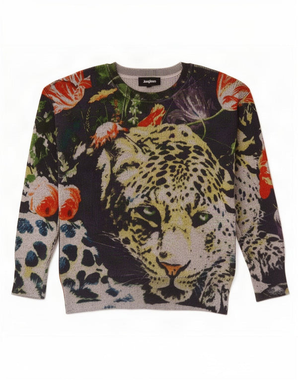Desigual - Jersey de cuello redondo para mujer, talla 40, talla M, multicolor