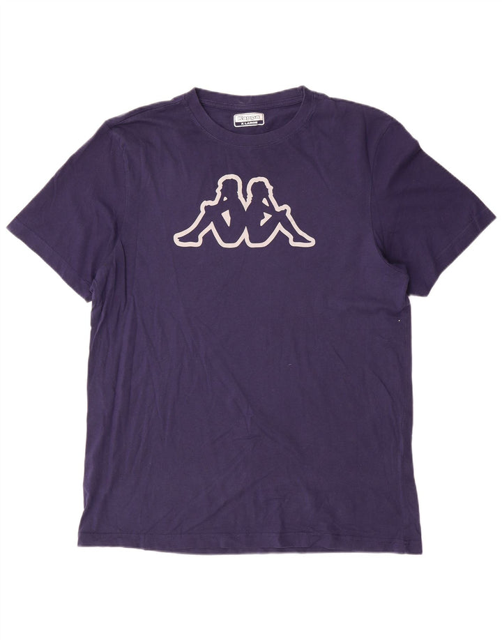 Kappa Hombre Camiseta Gráfica Top XL Azul Marino