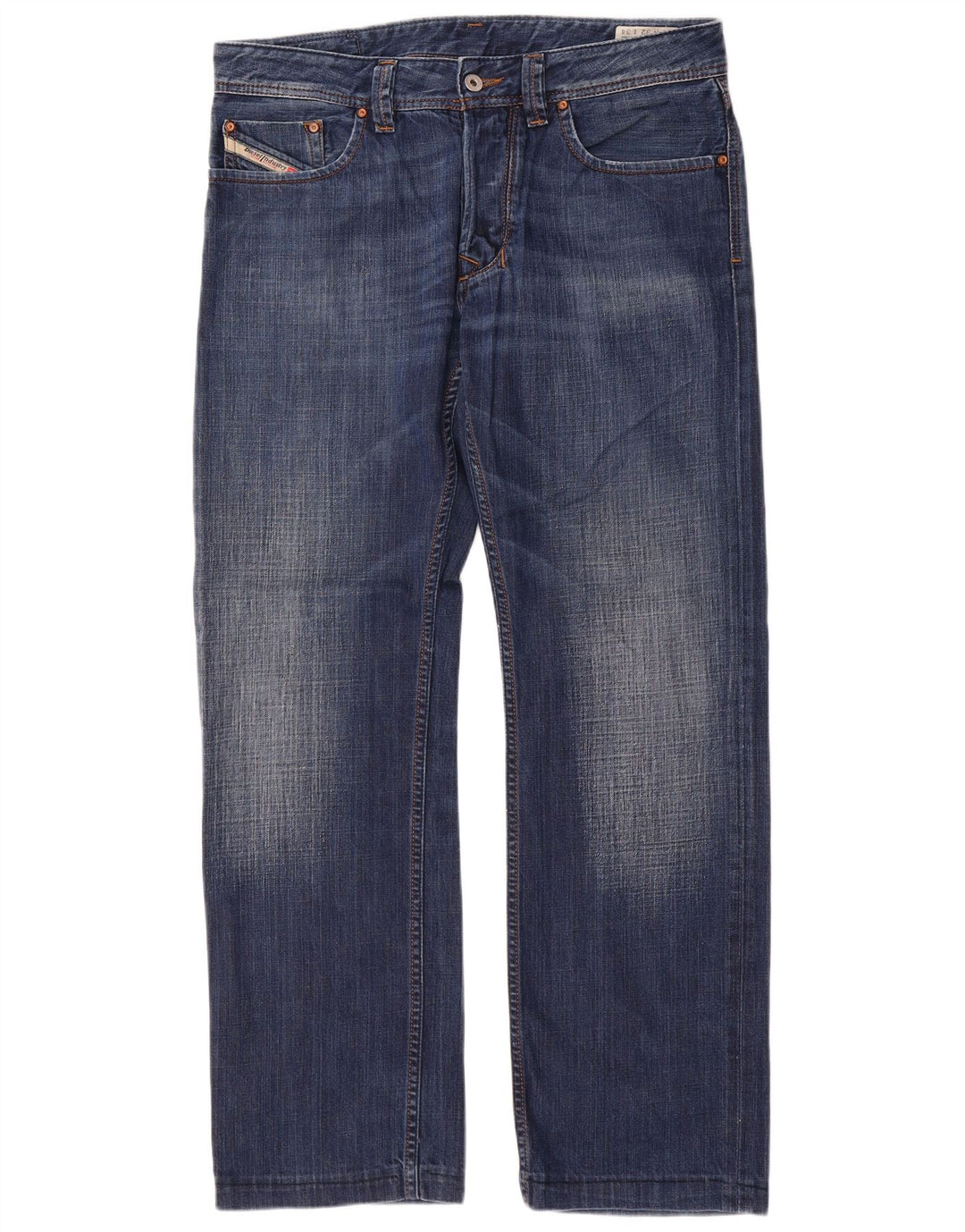 Diesel Hombre Vaqueros Rectos W32 L31 Algodón Azul