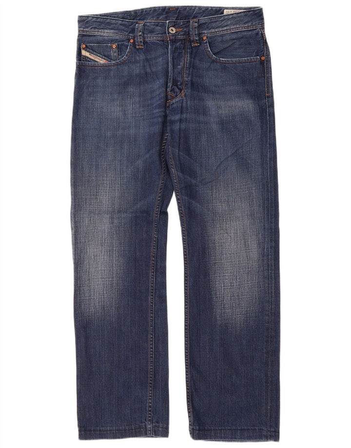 Diesel Hombre Vaqueros Rectos W32 L31 Algodón Azul