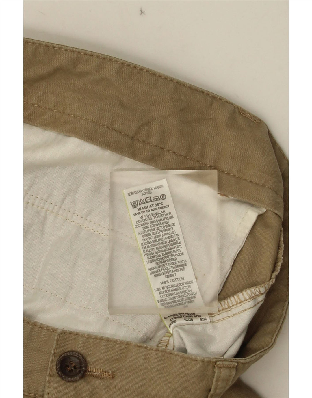 Marks & Spencer Pantalones cortos tipo cargo para hombre W34 Algodón beige grande