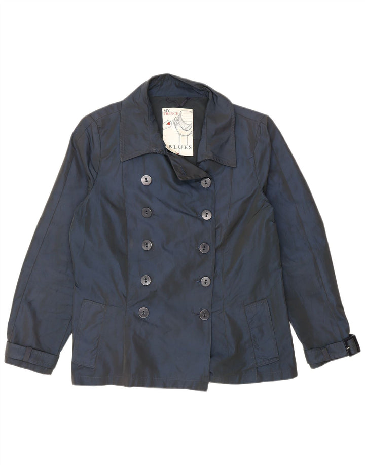 i Blues Chaquetón corto con doble botonadura para mujer UK 40 Azul marino mediano