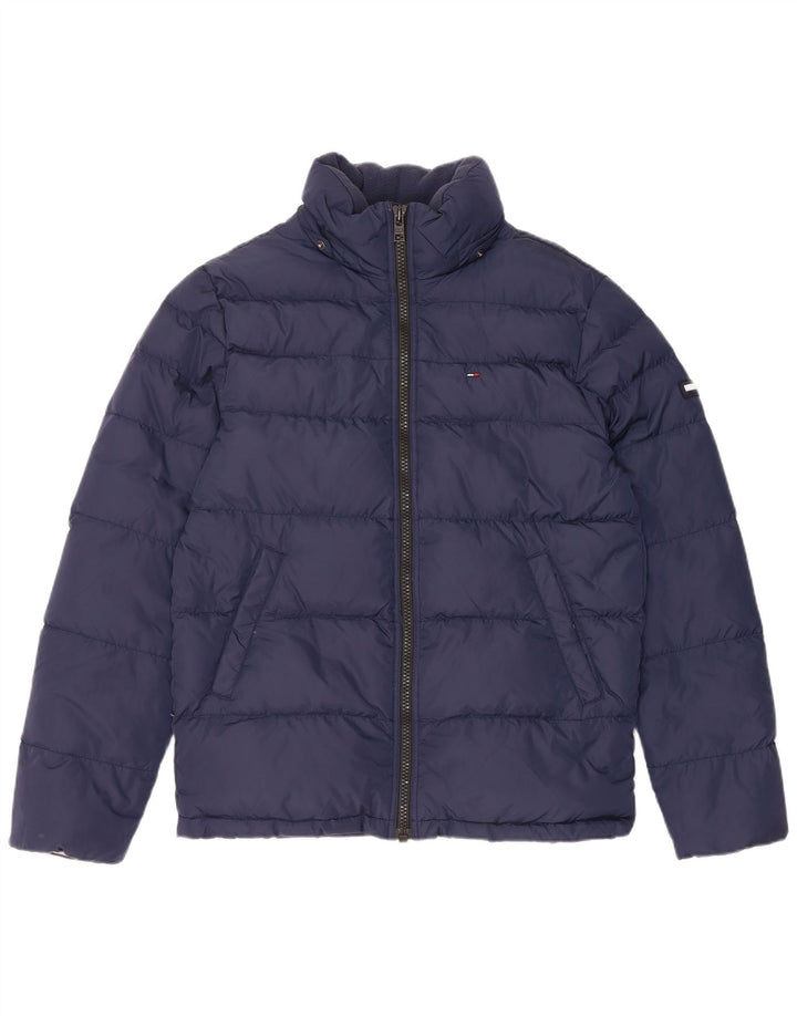 Tommy Hilfiger Chaqueta acolchada para hombre UK 38 Medium Azul marino Nylon