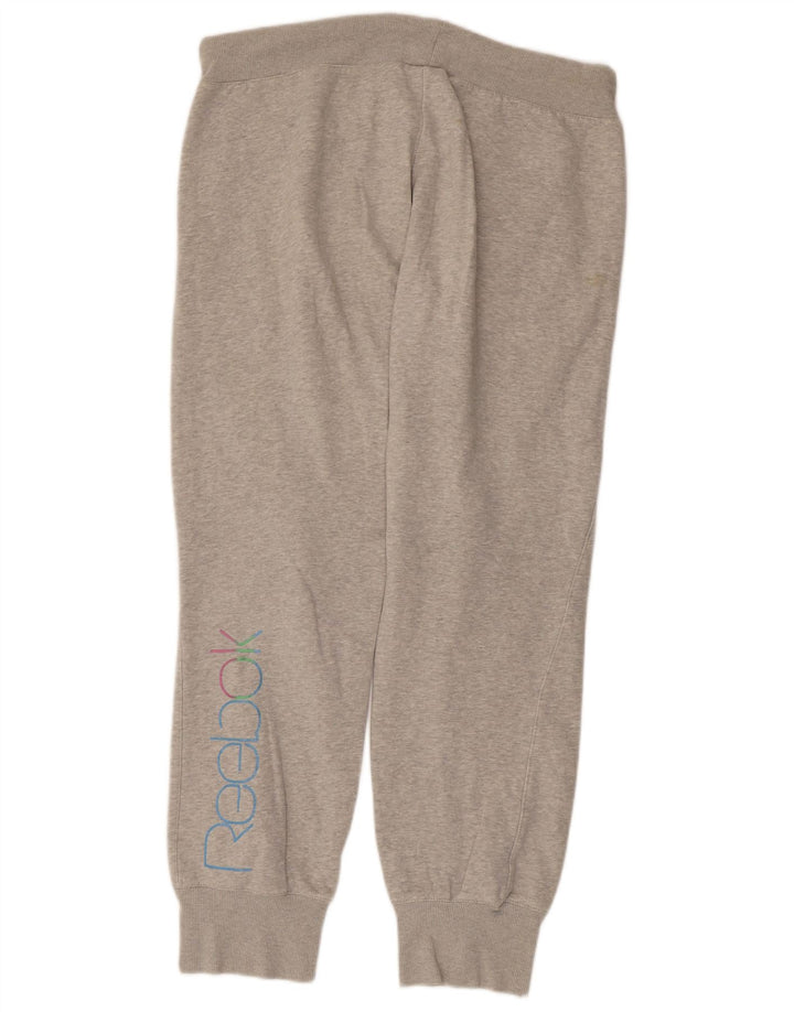 REEBOK Pantalones de Chándal para Hombre Joggers Large Gris Algodón