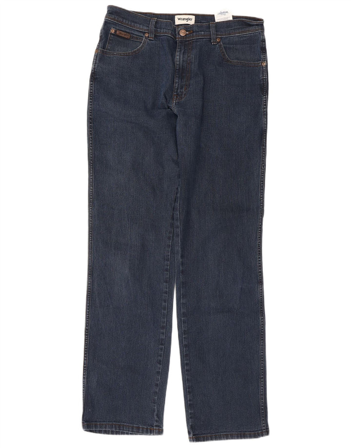 Wrangler Vaqueros rectos Texas para hombre W34 L34 Algodón azul