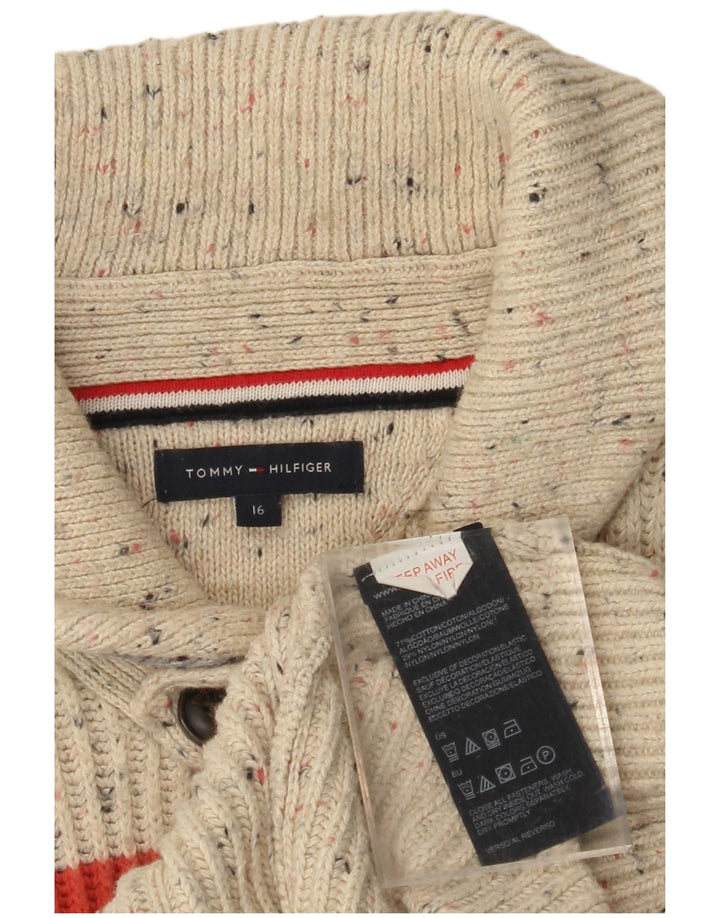 TOMMY HILFIGER Cárdigan para niño 15-16 años Algodón color block beige