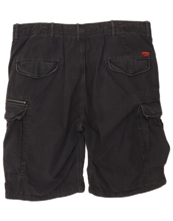 Superdry Shorts Cargo Para Hombre W34 Grande Algodón Negro