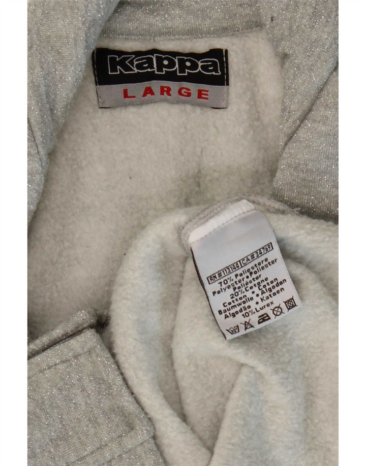 Kappa - Chaqueta de chándal para mujer, talla 40, poliéster gris grande