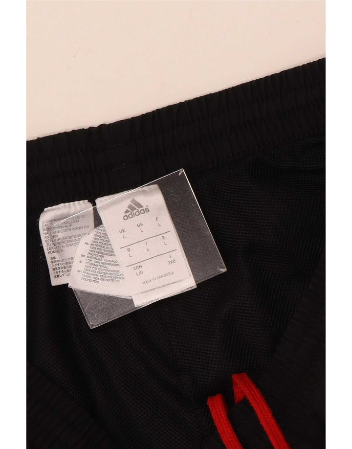 Adidas Hombre Pantalones De Chándal Joggers Grande Negro Poliéster
