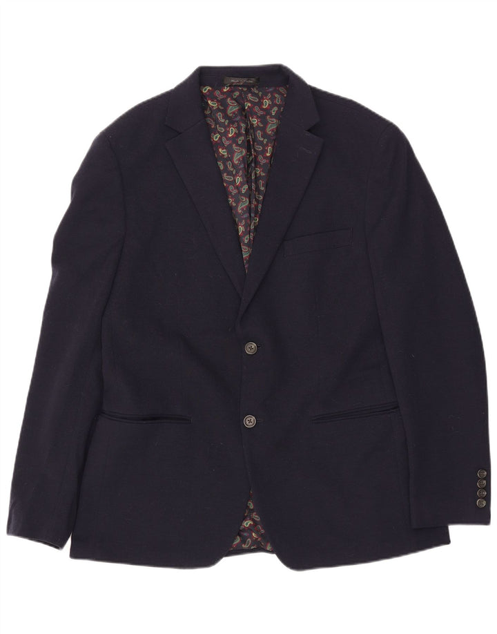 Chaps Chaqueta tipo blazer de 2 botones para hombre UK 42 XL Poliéster azul marino