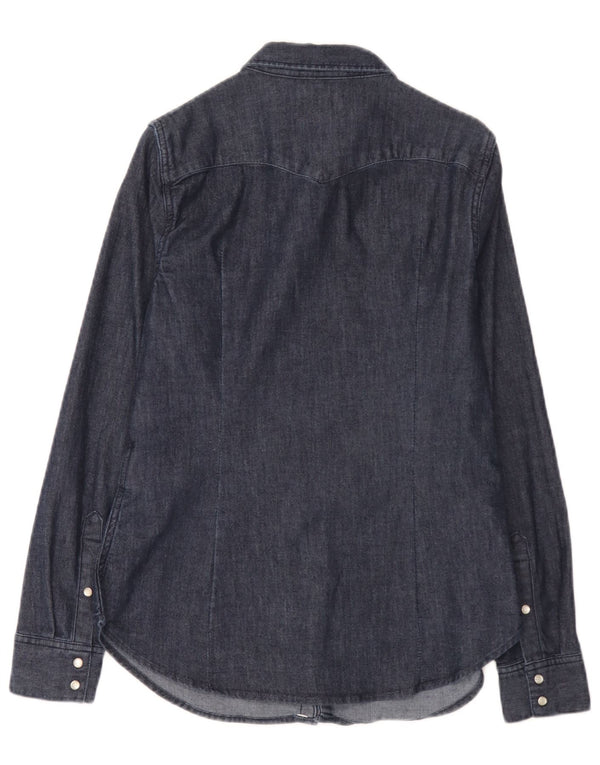 Levi's Camisa vaquera entallada para mujer UK 44 Algodón azul marino mediano