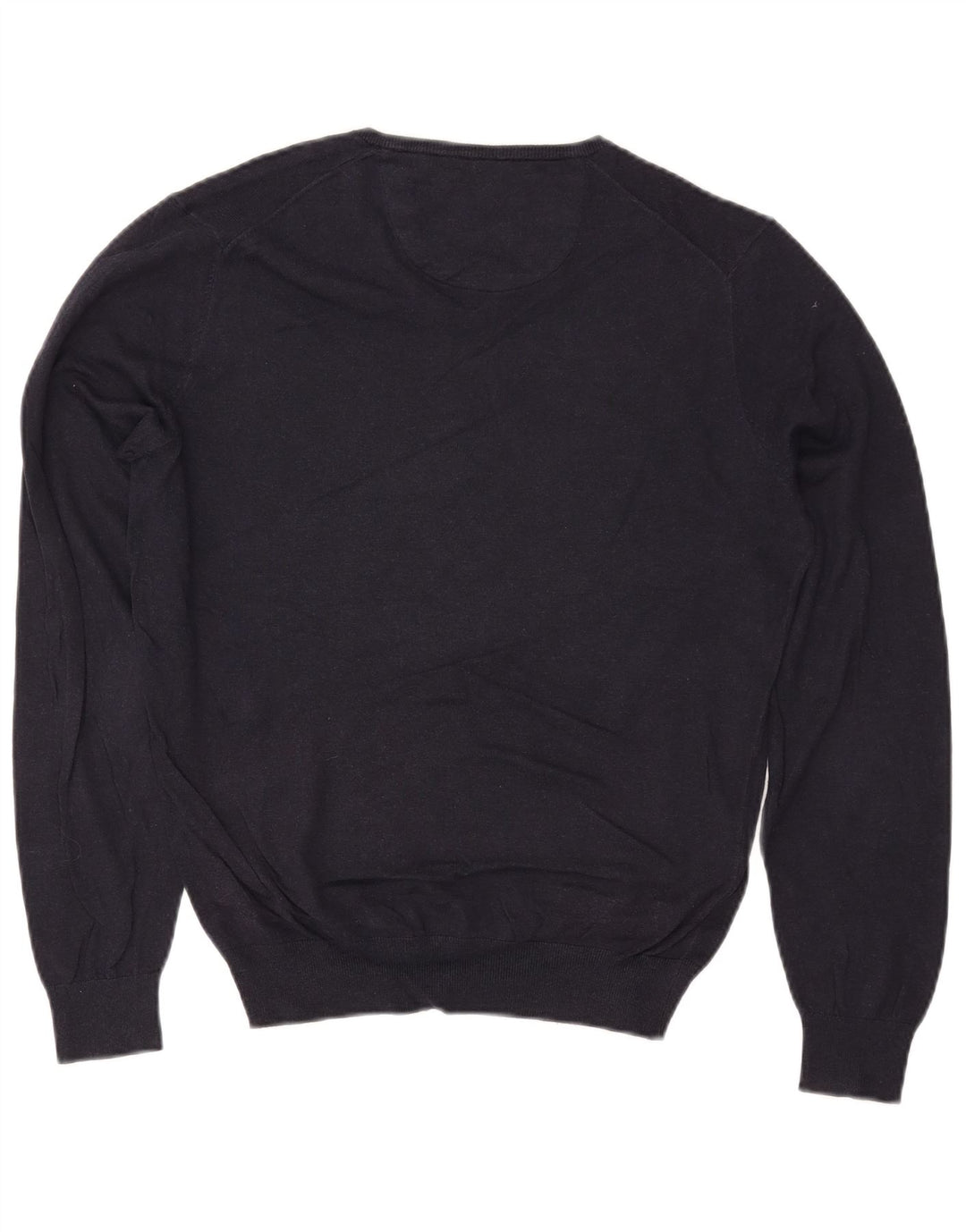 MASSIMO DUTTI Jersey extragrande con cuello en V para mujer UK 10 Small Azul marino