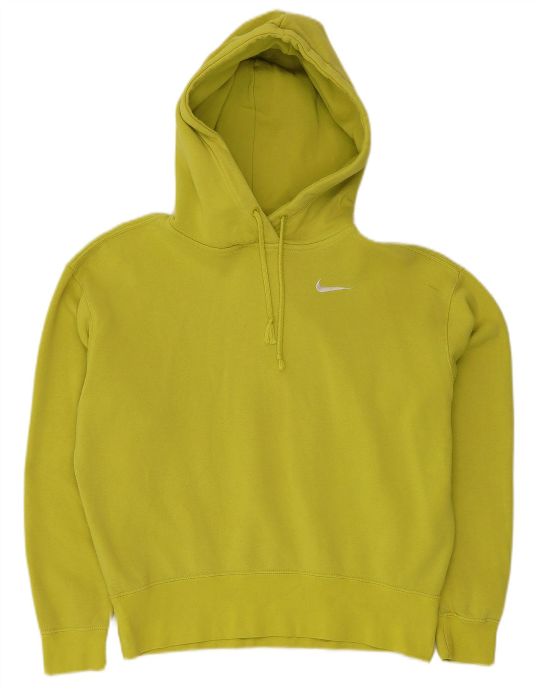 NIKE Jersey con capucha extragrande para mujer UK 6 XS Algodón amarillo