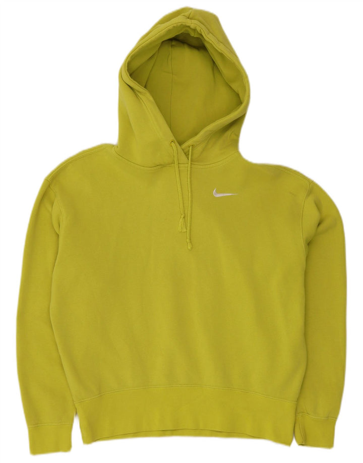 NIKE Jersey con capucha extragrande para mujer UK 6 XS Algodón amarillo