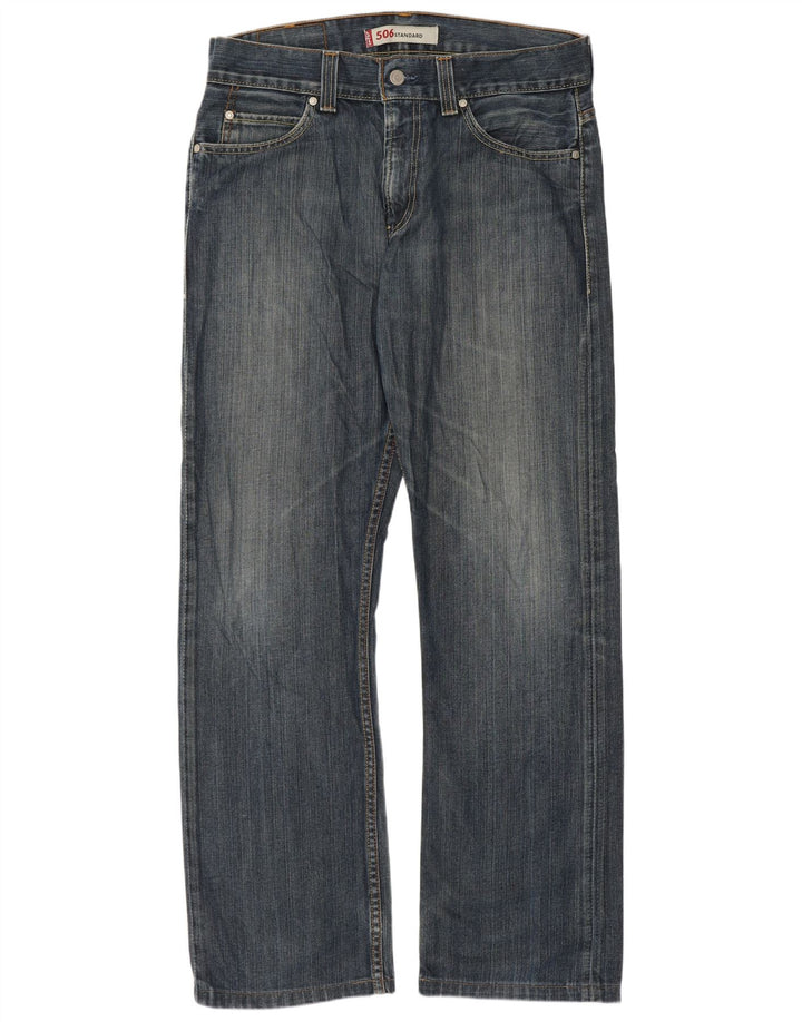Levi's Vaqueros rectos de corte estándar 506 para hombre W33 L31 Azul