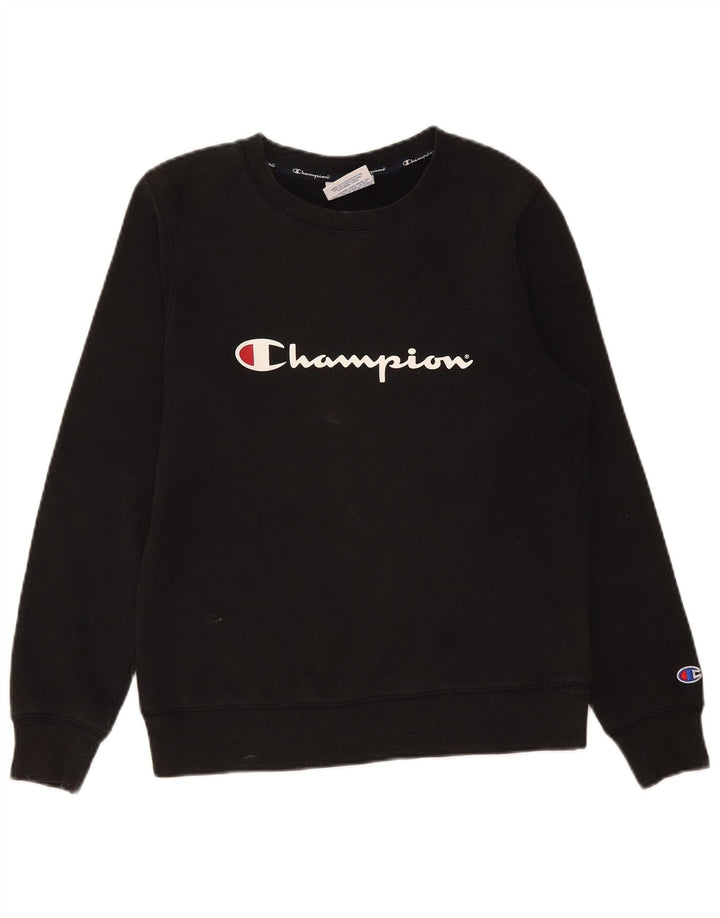 Champion Sudadera Gráfica para Hombre Jersey Pequeño De Algodón Negro