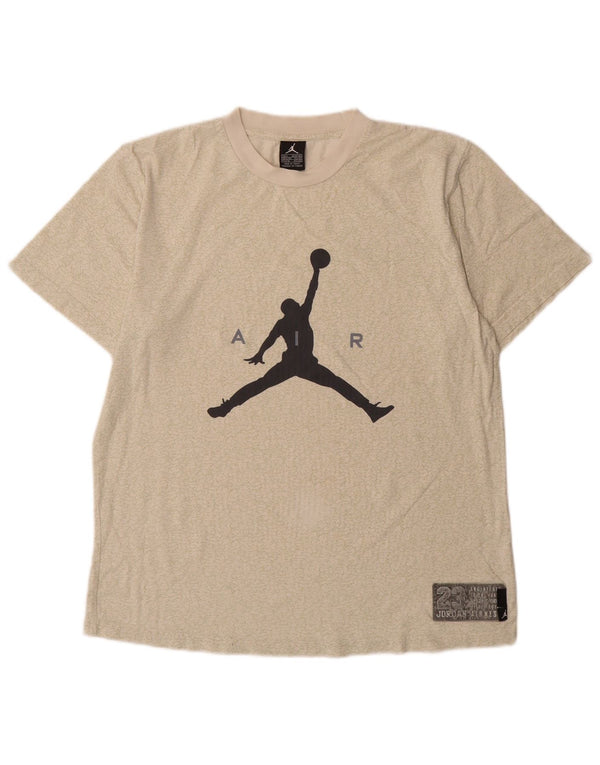 Jordan Camiseta gráfica para hombre Top UK 42/44 Large Beige Geométrico