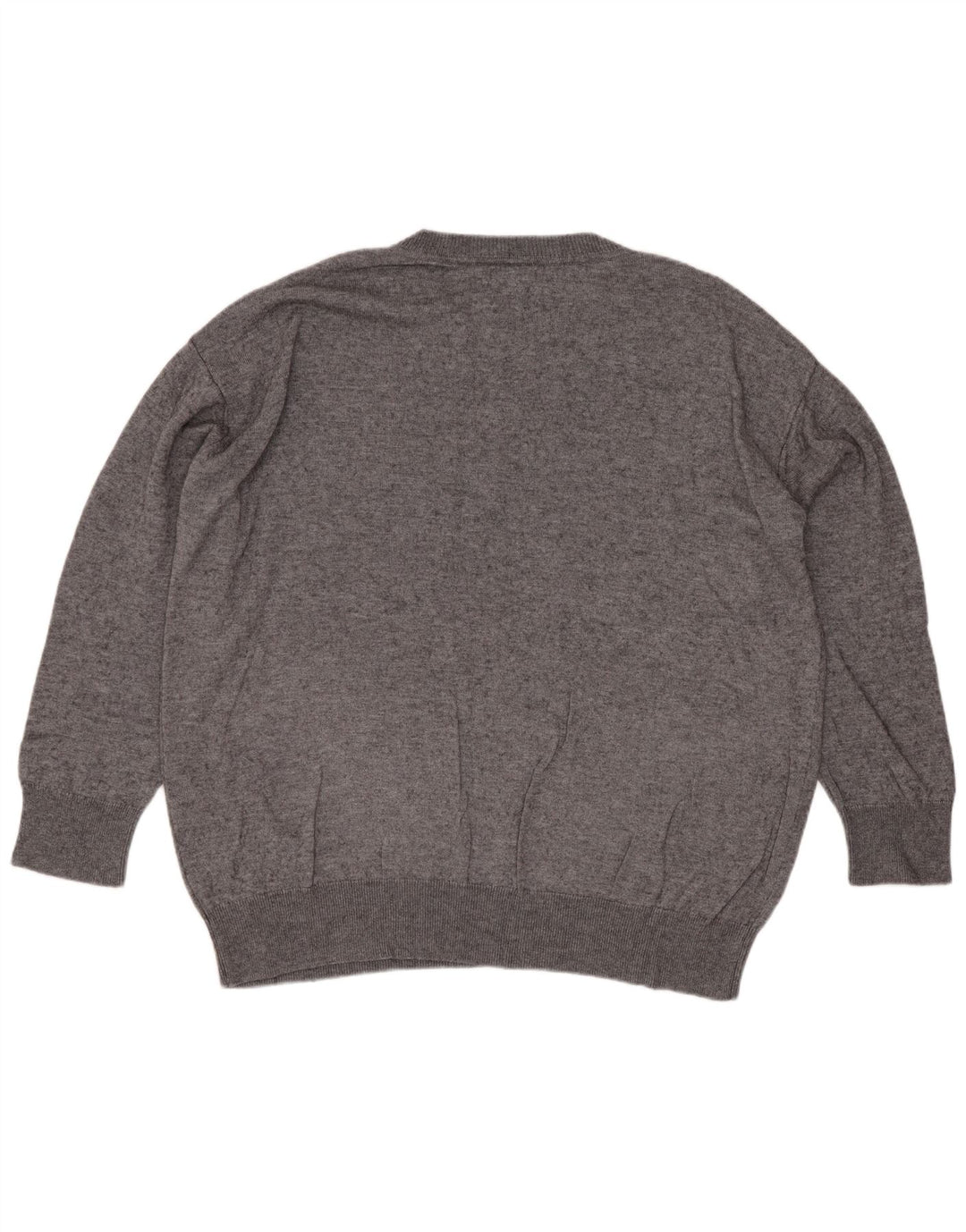 Massimo Dutti Jersey Loose Fit Cuello Redondo Hombre Small Gris Viscosa