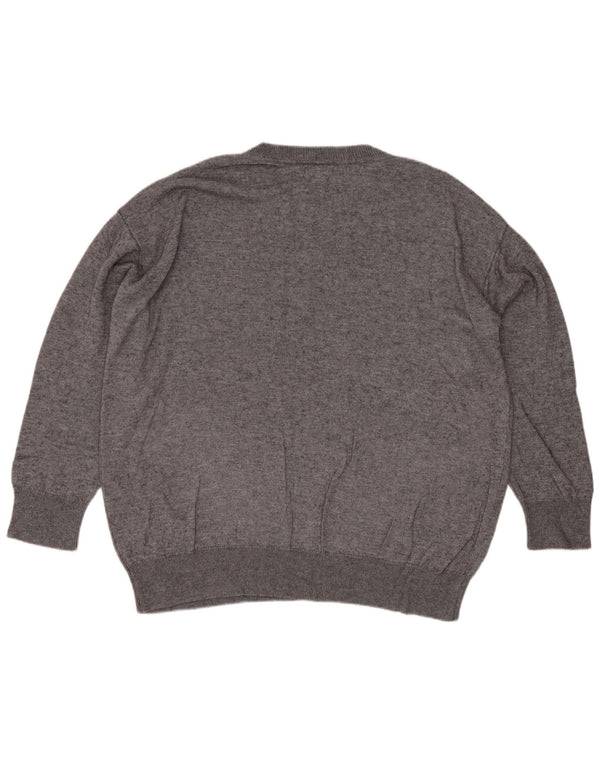 Massimo Dutti Jersey Loose Fit Cuello Redondo Hombre Small Gris Viscosa