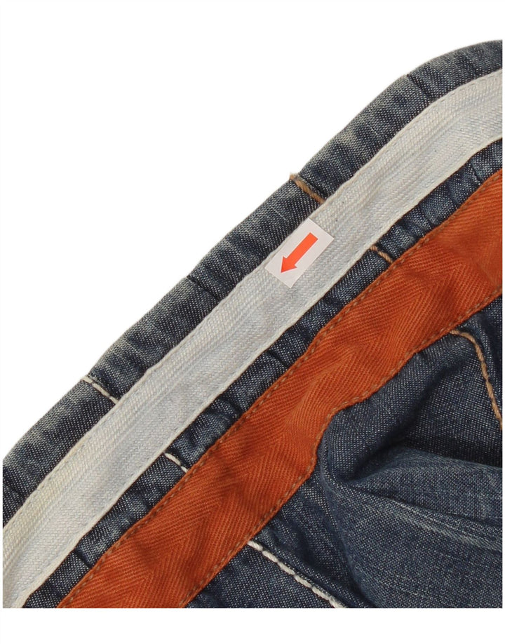 Intrend Falda asimétrica cruzada de mezclilla para mujer IT 38 XS W28 Algodón azul