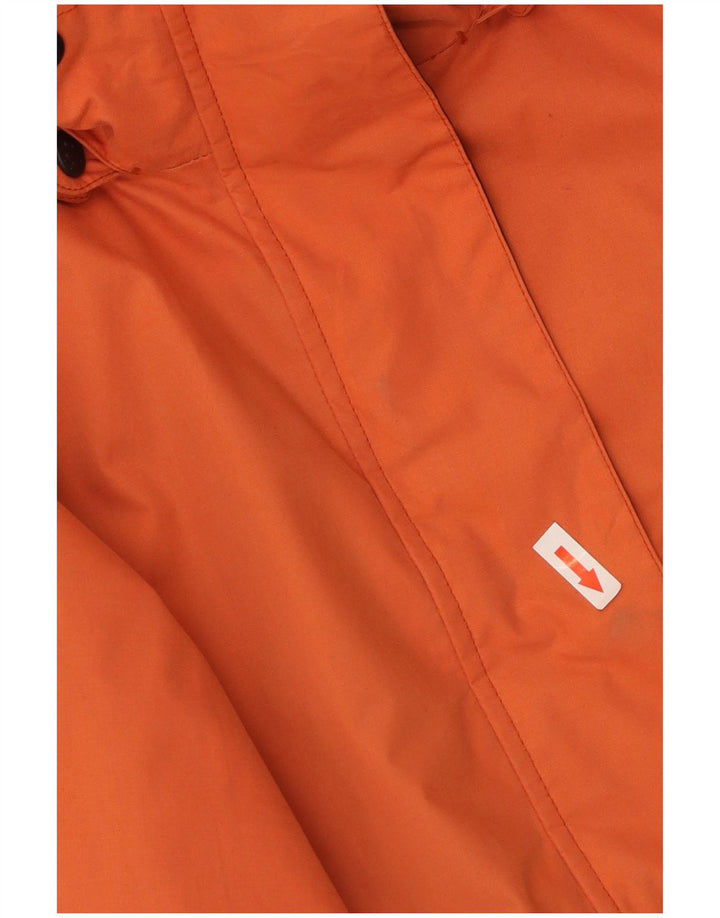 Jack Wolfskin Chaqueta cortavientos con capucha para mujer UK 10 Small Naranja Poliéster