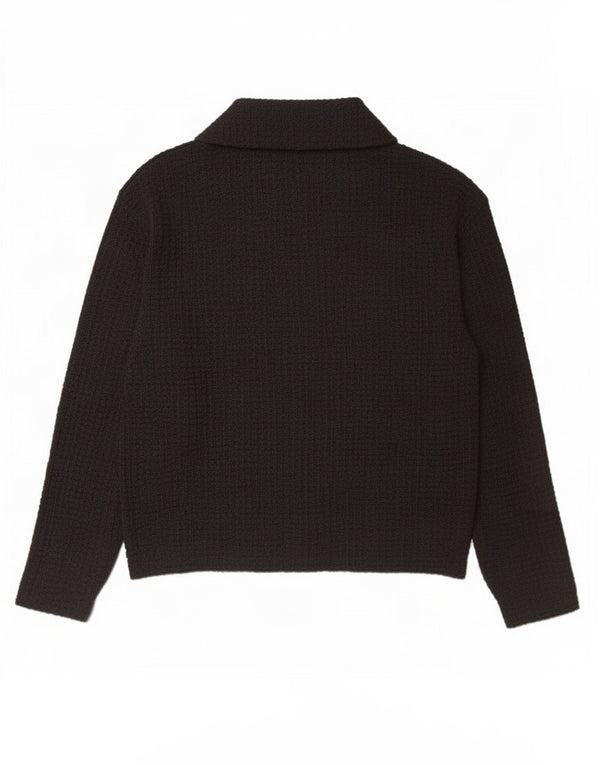 Zara Hombre Polo Manga Larga Small Poliéster Negro