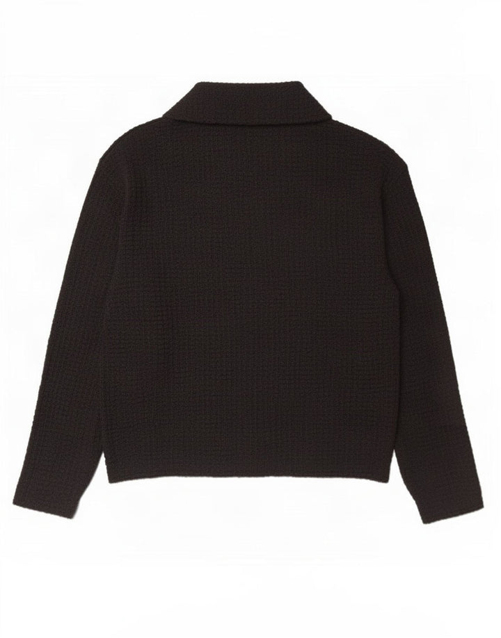 Zara Hombre Polo Manga Larga Small Poliéster Negro