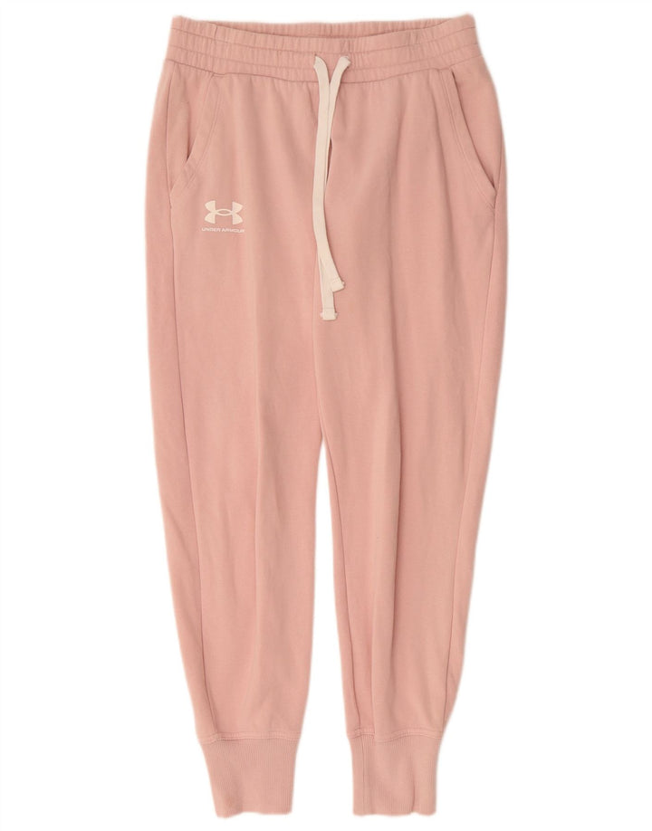 UNDER ARMOUR Pantalones de chándal para mujer Joggers UK 8 Small Pink Cotton