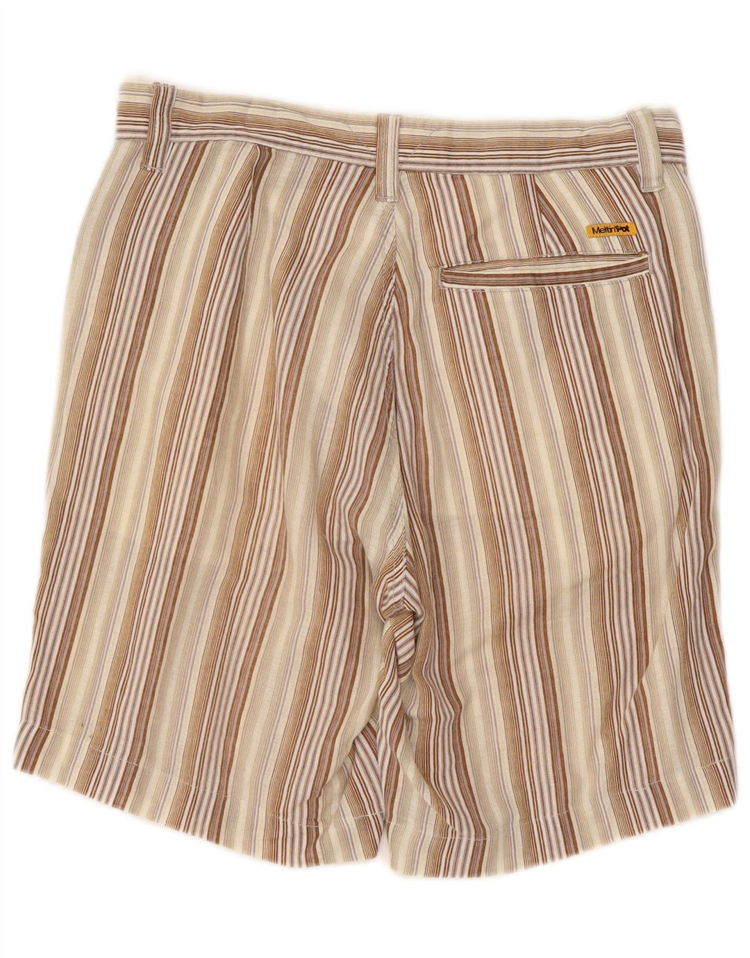 Meltin' Pot Pantalones cortos chinos para mujer W29 Algodón de rayas multicolor mediano