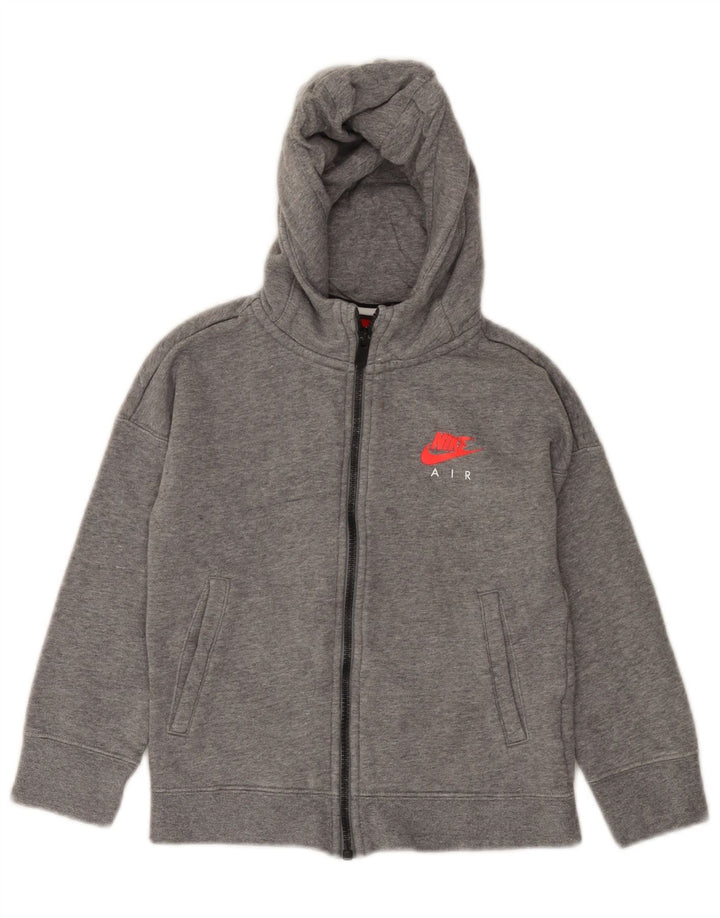 NIKE Sudadera con capucha Air Zip para niñas 6-7 años XS Gris Algodón