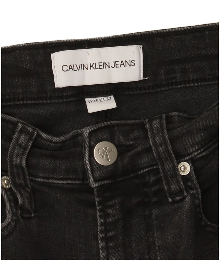 CALVIN KLEIN Vaqueros súper ajustados para hombre W28 L32 Gris