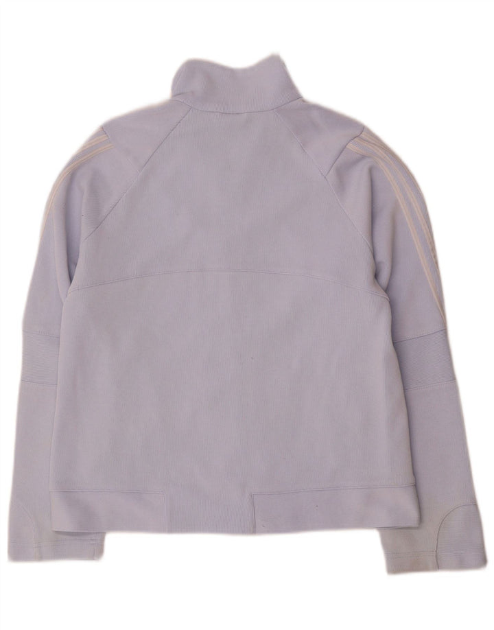 Adidas - Chaqueta de chándal para mujer, talla 12, algodón azul medio