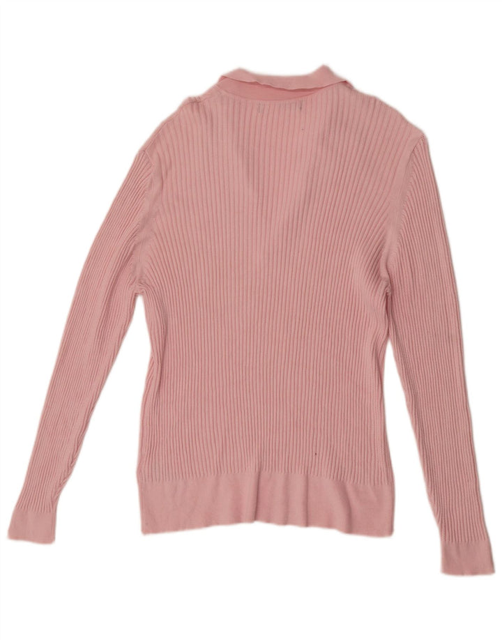 Marks & Spencer - Jersey de cuello polo para mujer, talla 40, color rosa medio