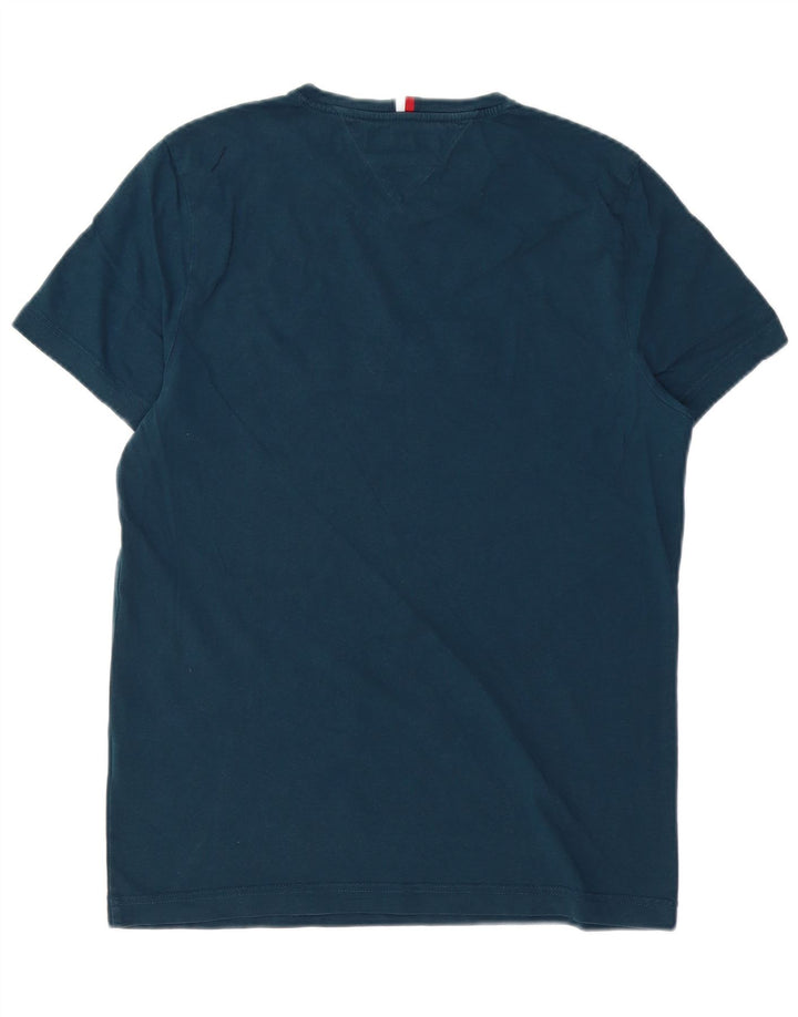 TOMMY HILFIGER Camiseta gráfica para hombre Top Medium Azul marino Algodón