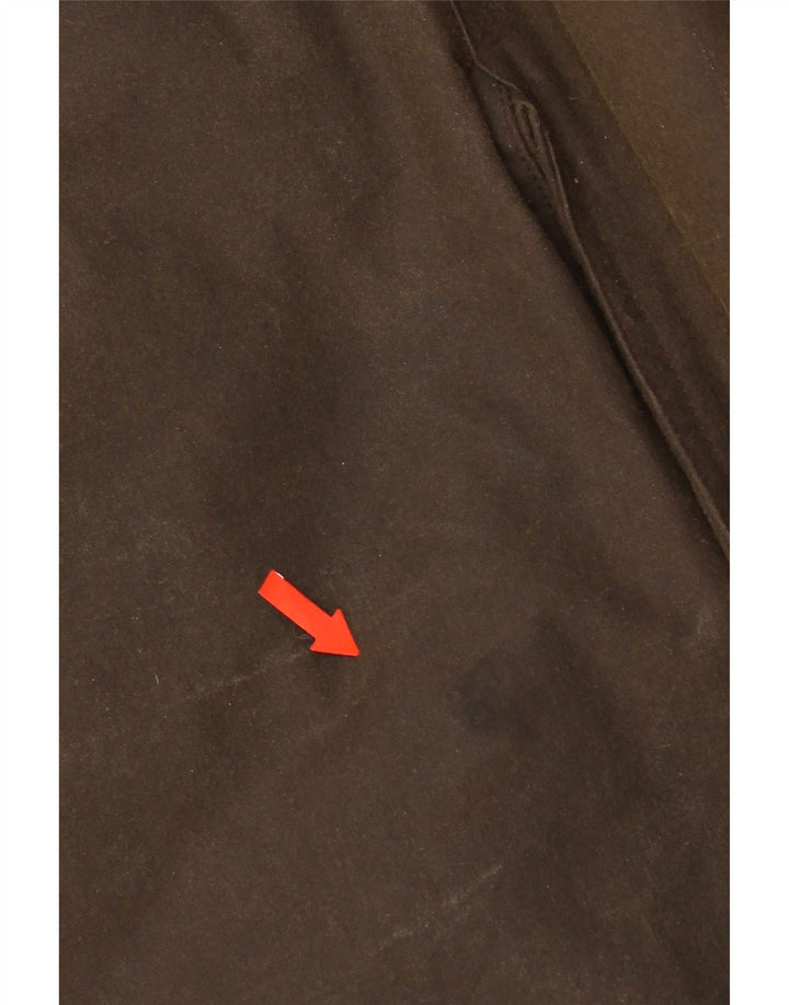 Vintage hombres encerado algodón abrigo Reino Unido 40 marrón grande