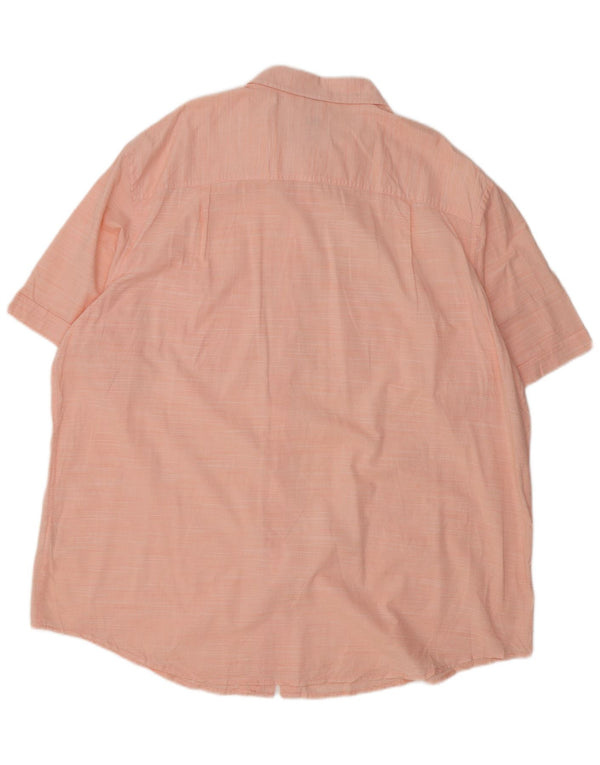 IZOD Camisa de manga corta de agua salada para hombre 2XL Algodón a rayas rosa
