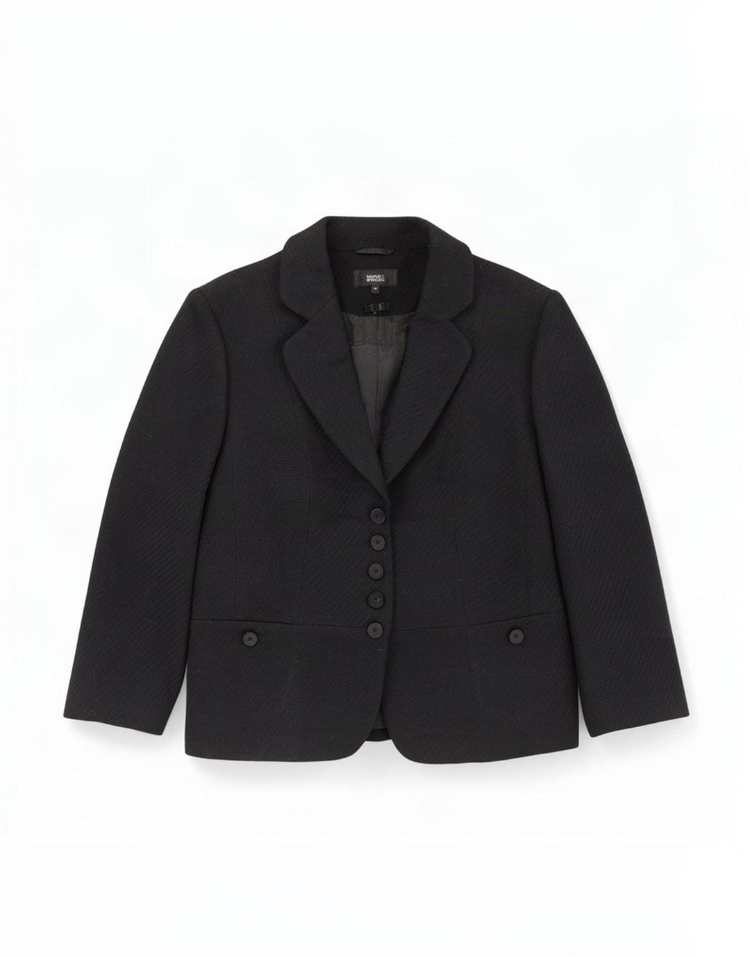 Marks & Spencer Chaqueta Blazer de 5 Botones y Manga 3/4 para Mujer UK 46 Grande Negro