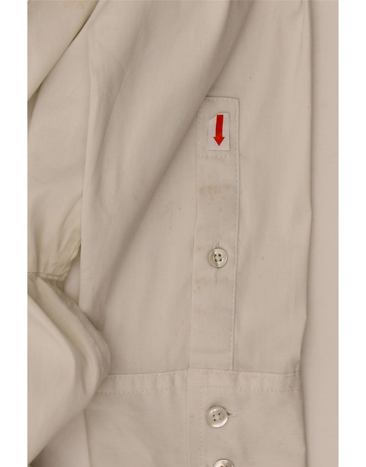 ARMANI EXCHANGE Camisa para mujer Reino Unido 12 Mediano Blanco