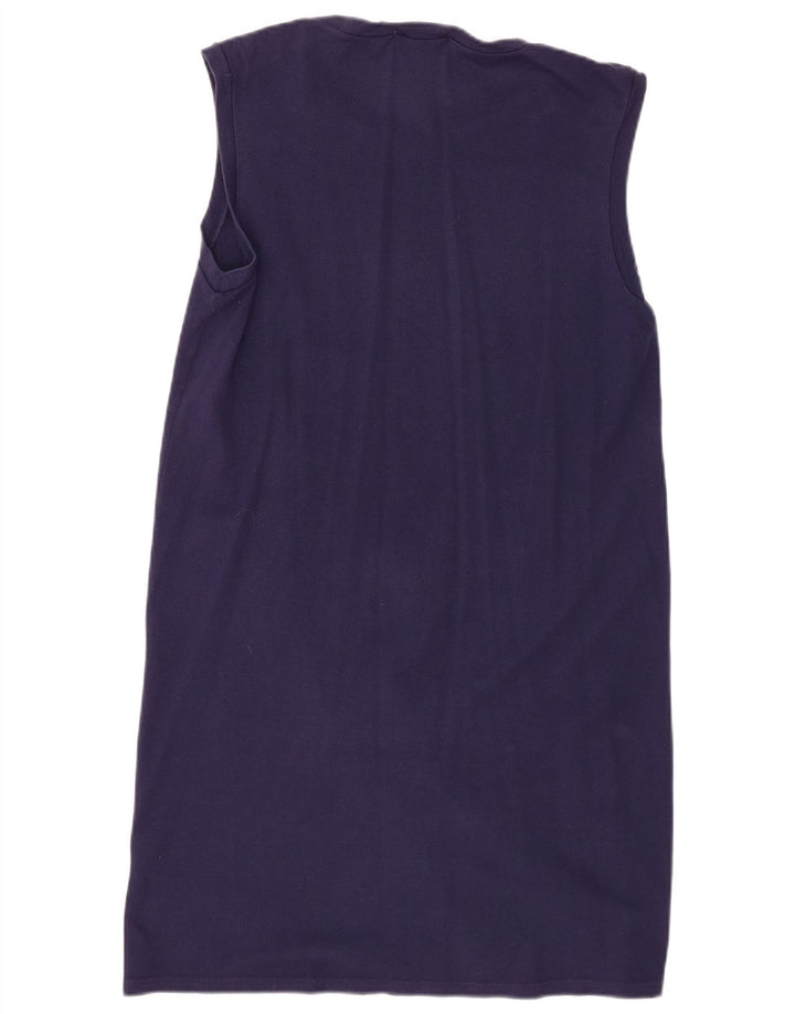 Lacoste Vestido tipo camiseta sin mangas para mujer Talla 44 Grande Azul marino