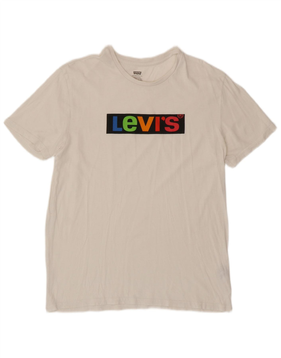 LEVI'S Camiseta gráfica para hombre Top Medium White Cotton